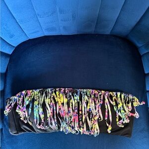 Victoria's Secret Black Bikini with Multicolor Fringe